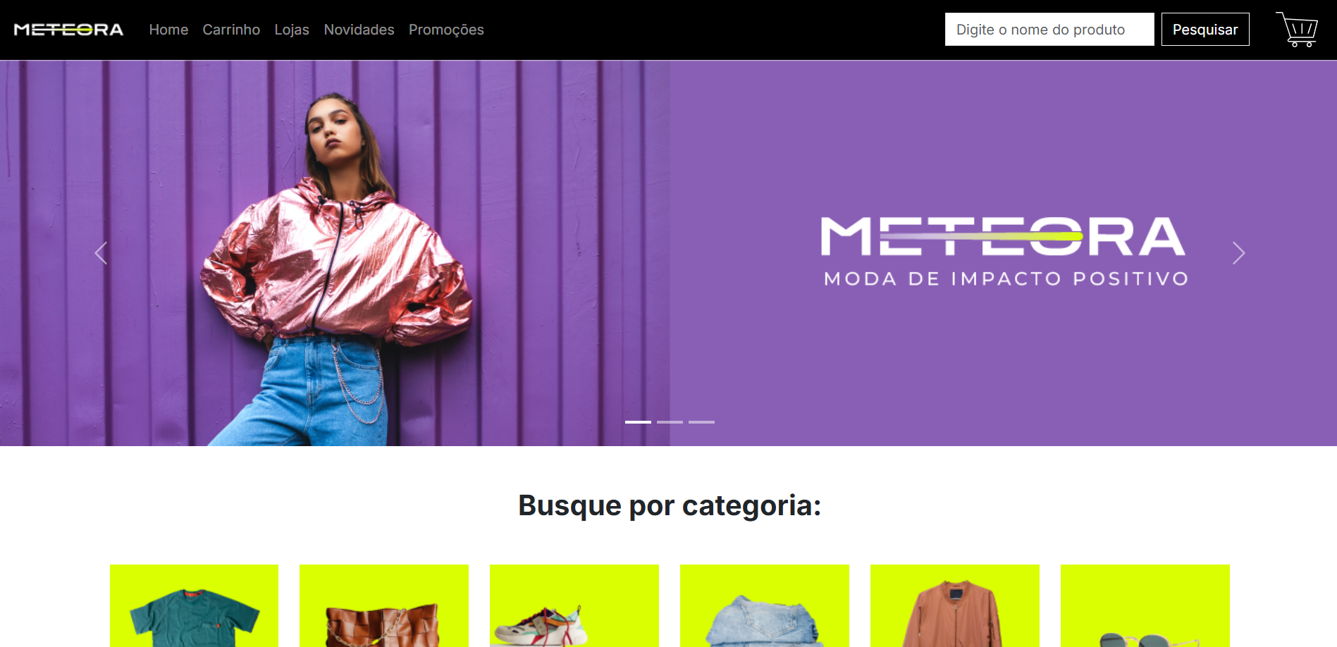 Screenshot of the Meteora webapp.